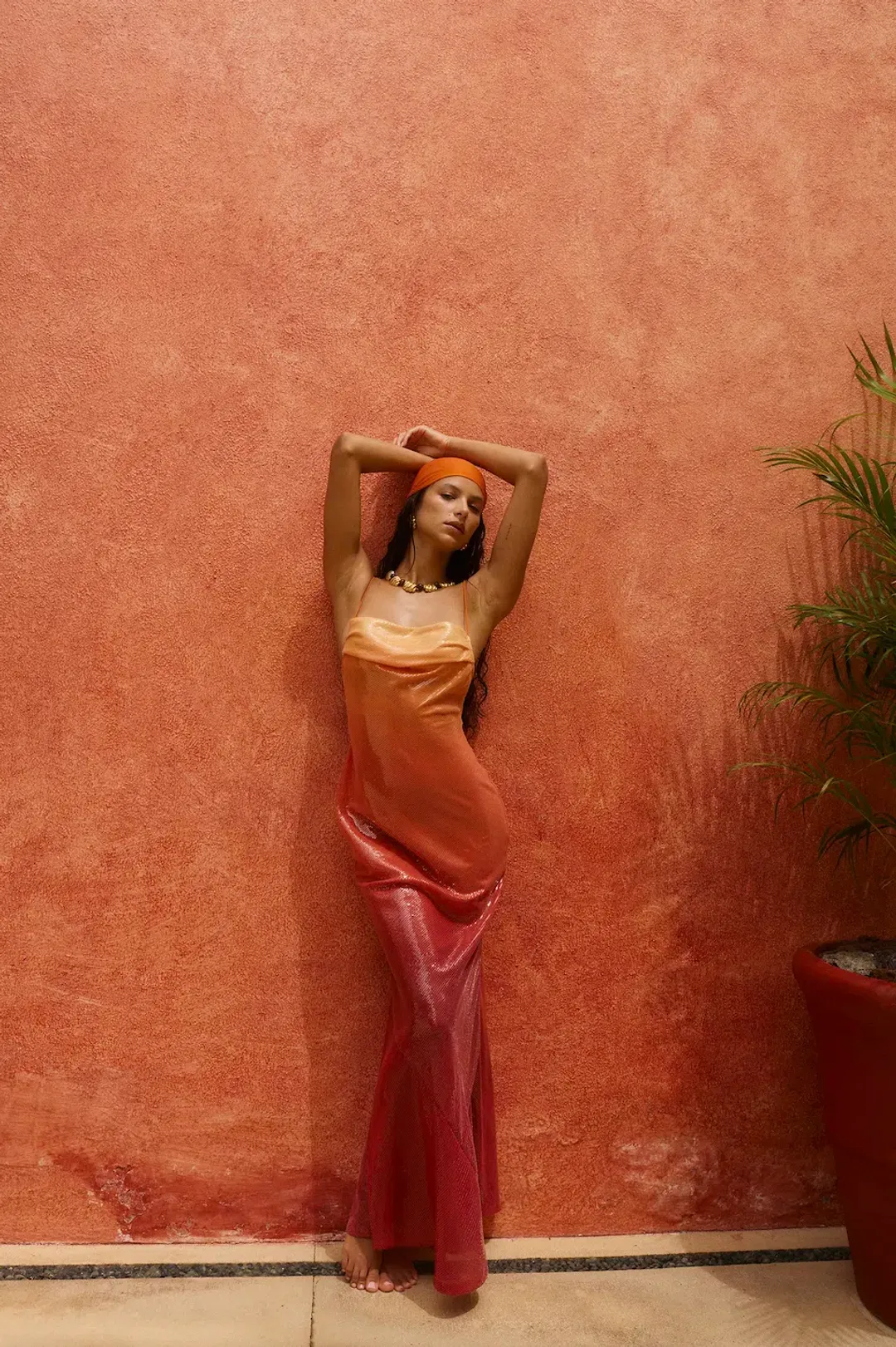 BYDEE NEOMI MAXI DRESS IN SOL. SIZE S / AU 8 for rent on The Volte - main image