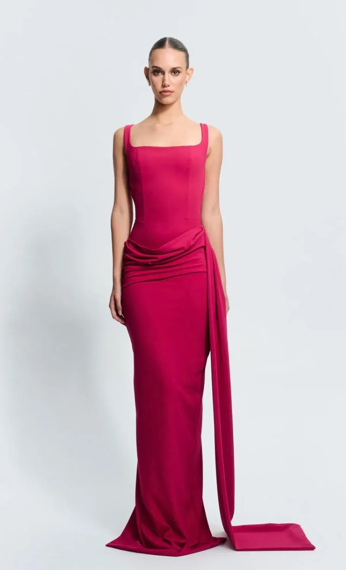 Effie Kats MERLE GOWN - RASPBERRY for rent on The Volte - main image