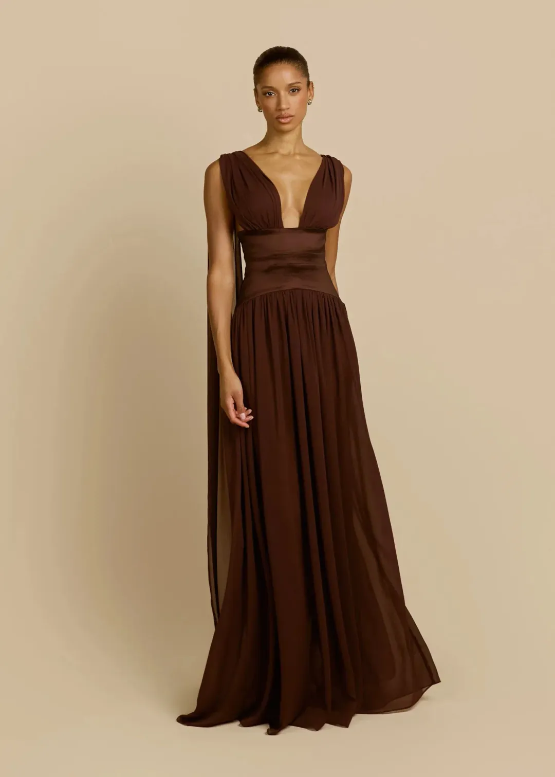 ARCINA ORI RAMONA DRESS CACAO SIZE S (8 AU) for rent on The Volte - main image
