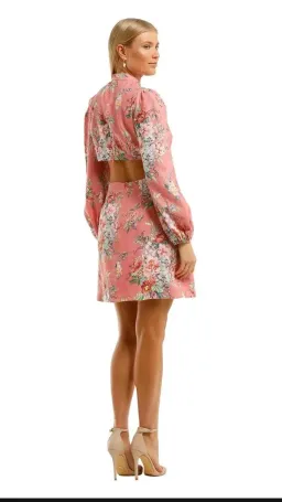 Zimmermann Bellitude Bow Front Dress Pink Floral Size 2 / AU 12 for rent on The Volte - image 4