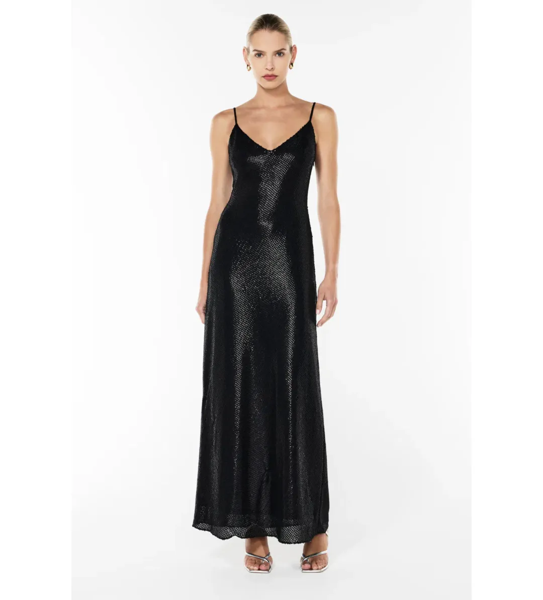 Manning Cartell High Voltage Slip Maxi Dress Black Size 8 for rent on The Volte - main image