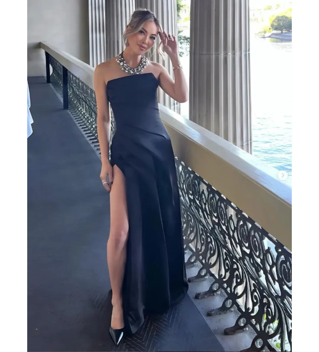 Eliya the Label Deanna Gown Black Size 10 for rent on The Volte - main image