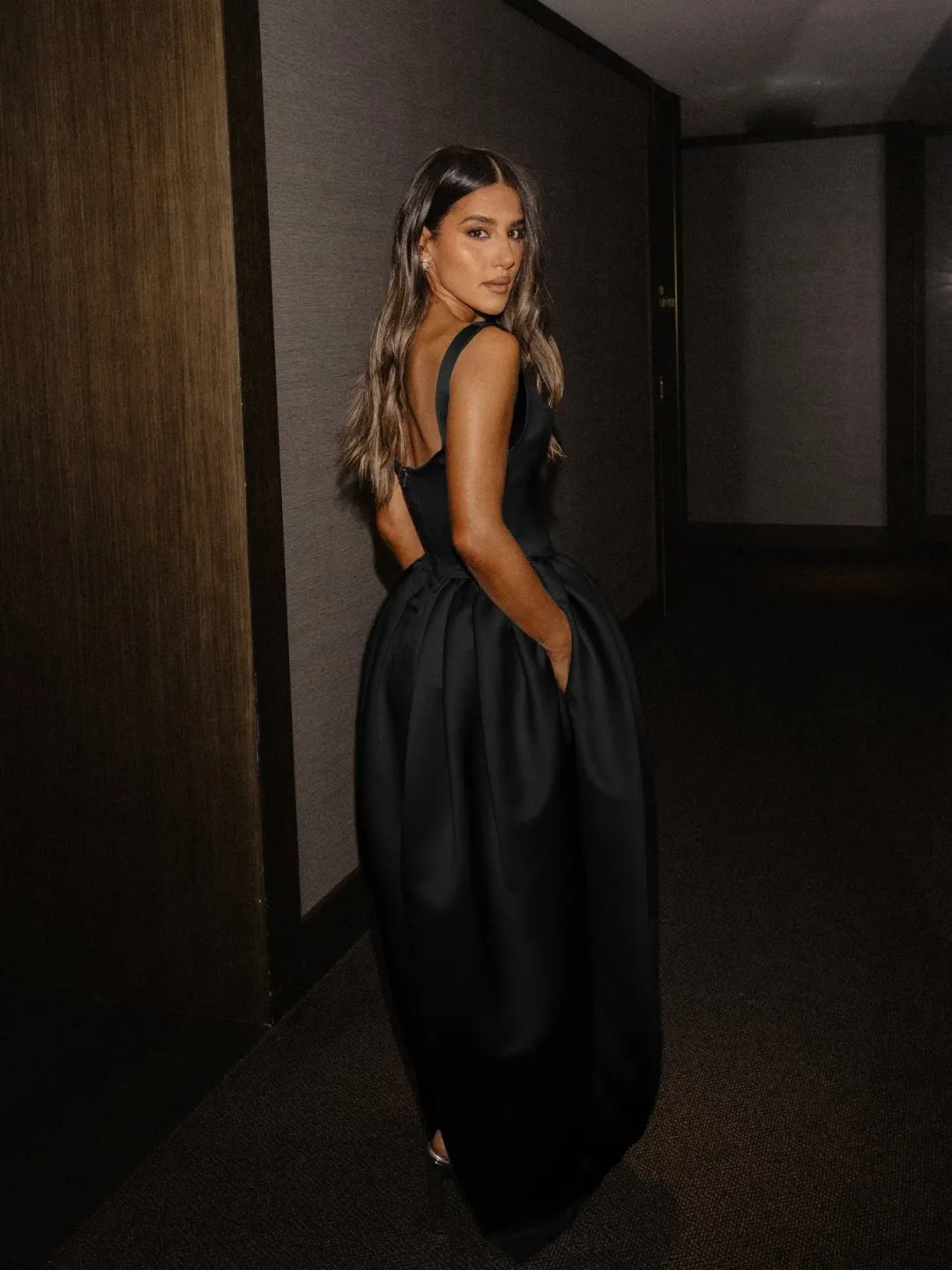 Effie Kats Florentino Gown in Black Size AU10 for rent on The Volte - main image