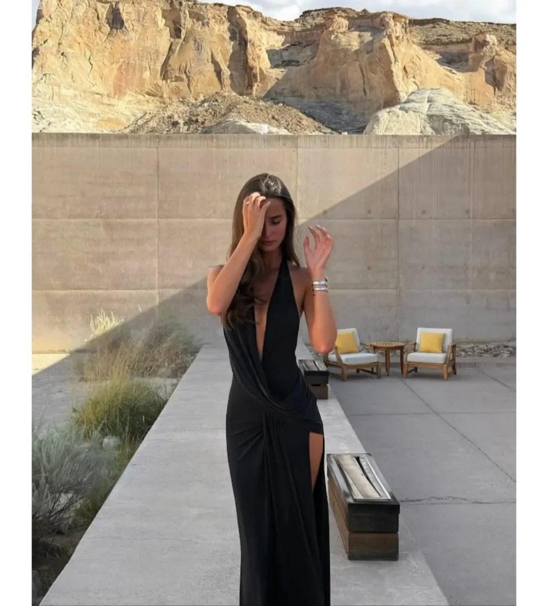 Natalie Rolt Winona Gown Black Size 6 for rent on The Volte - main image