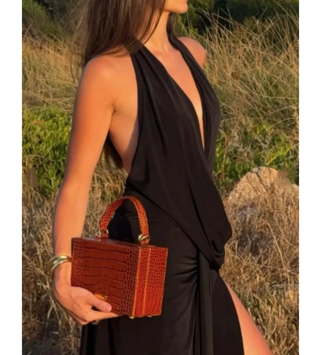 Natalie Rolt Winona Gown Black Size 6 for rent on The Volte - main image