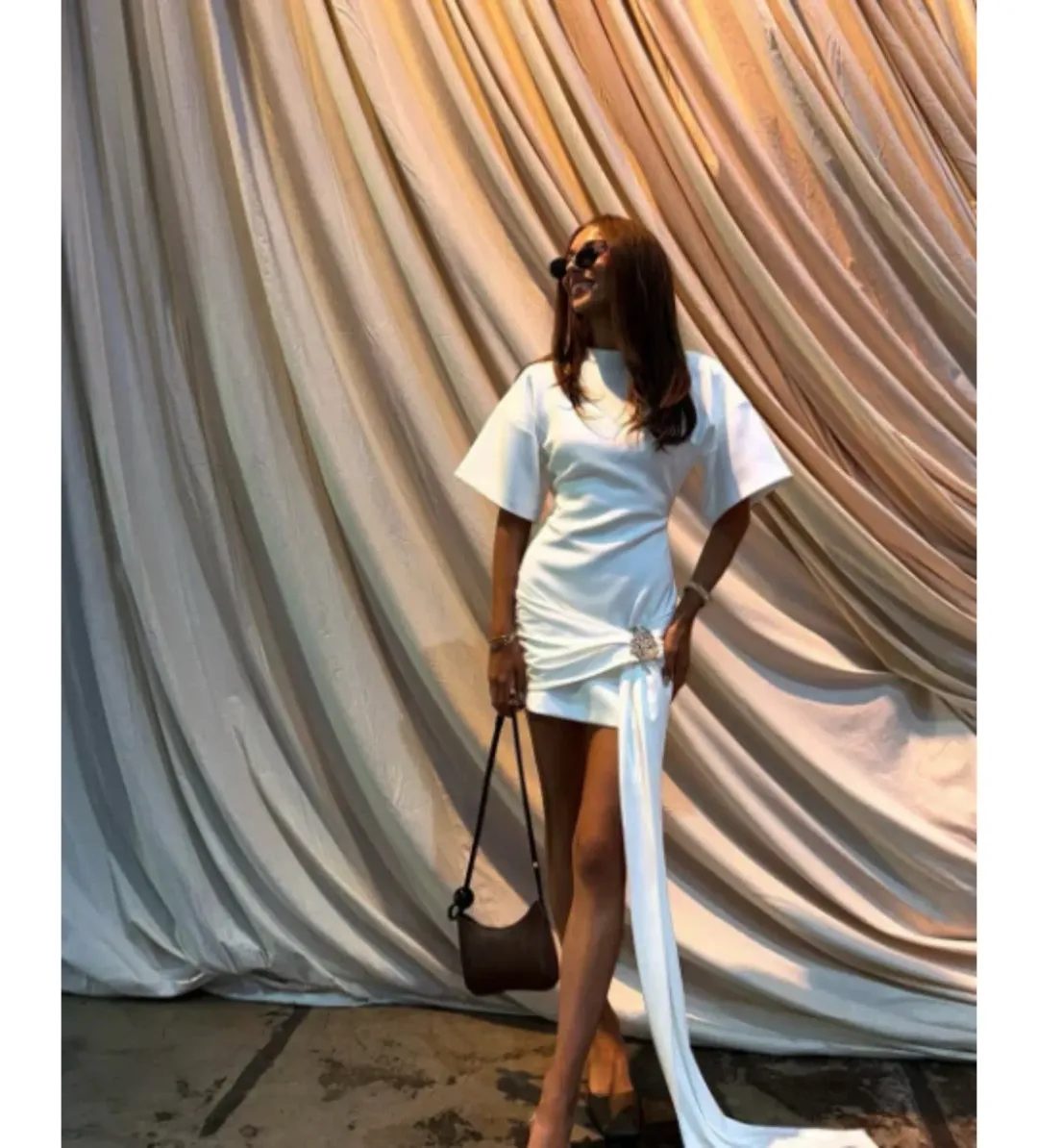 Eliya the Label Maxine Mini Dress White Size 10 for rent on The Volte - main image