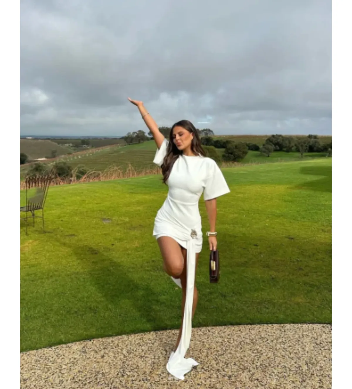 Eliya the Label Maxine Mini Dress White Size 10 for rent on The Volte - main image