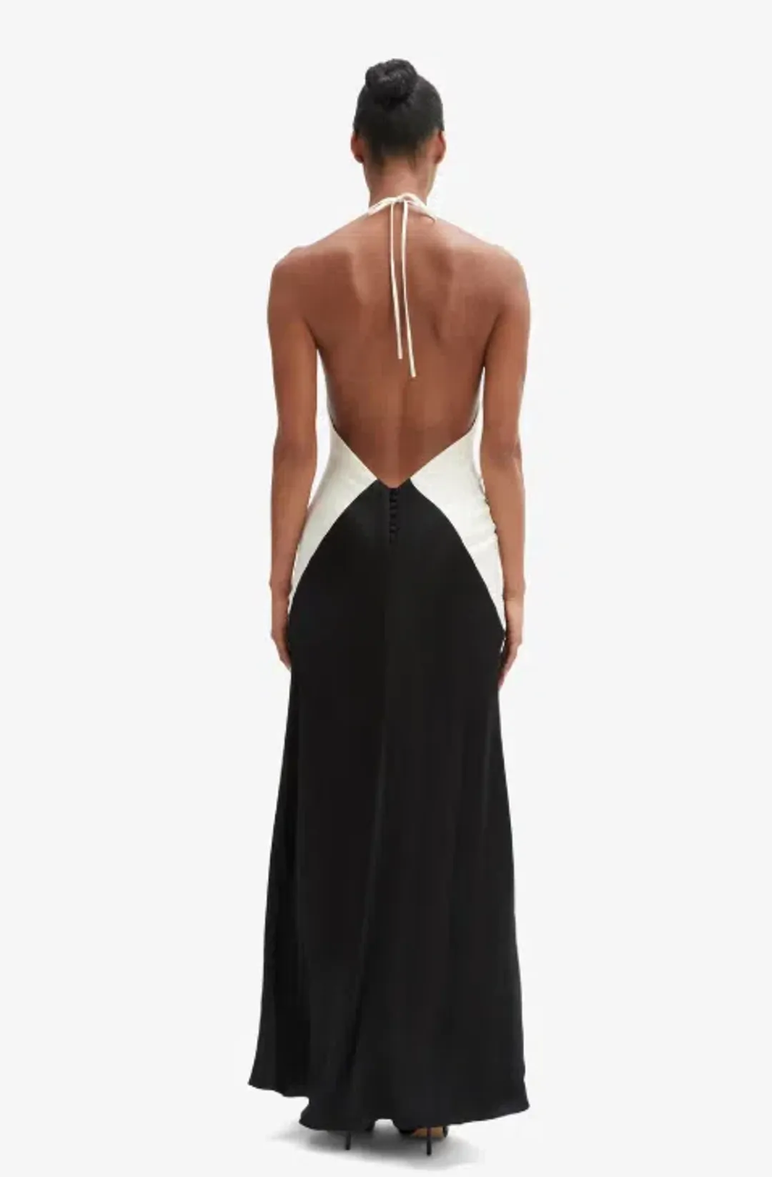 Yve Contrast Halter Dress for rent on The Volte - main image