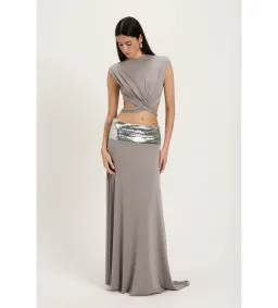 Ance Gria Lune Top and Skirt Set in Grey Size AU6 for rent on The Volte - image 1