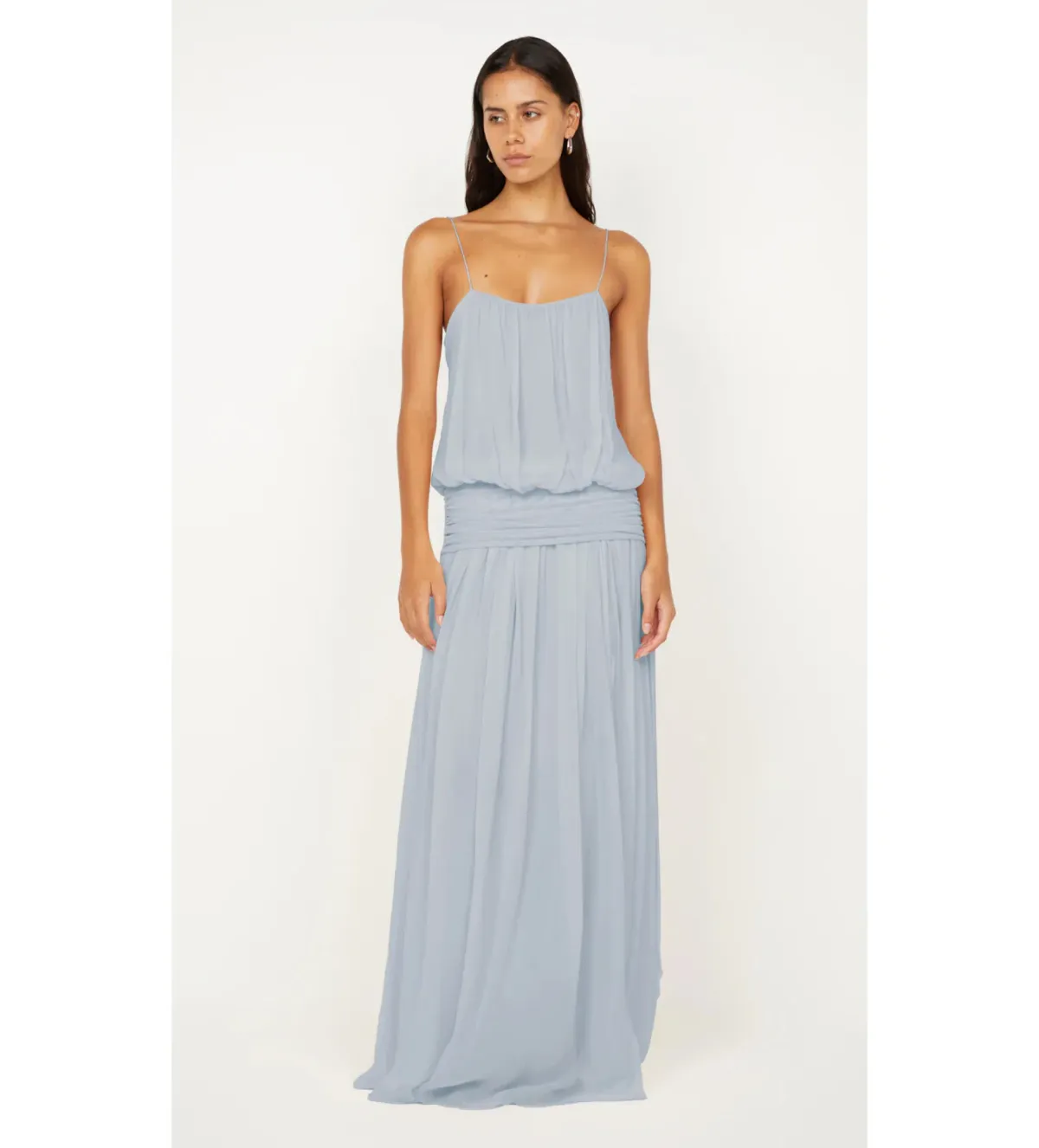 Bec & Bridge Camile Blouson Maxi Dress Cloud Blue Size 8 for rent on The Volte - main image