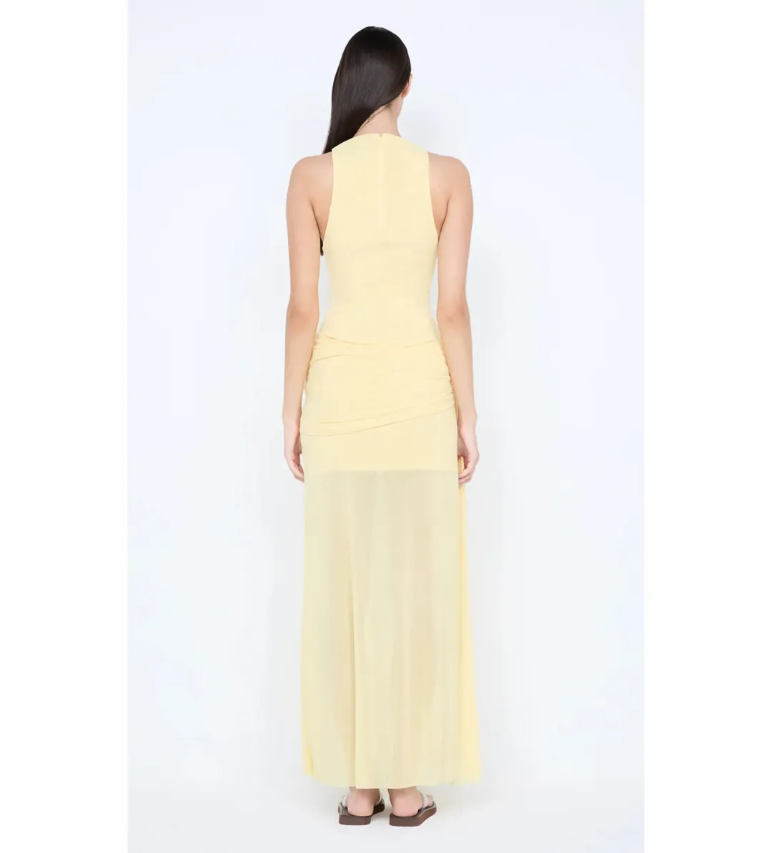 Bec & Bridge Blaine Drape Maxi Dress Butter Size 8 for rent on The Volte - main image