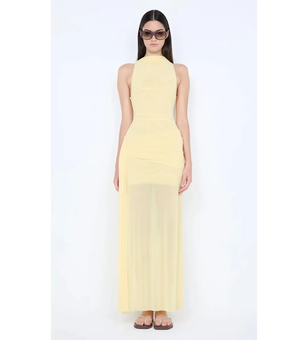 Bec & Bridge Blaine Drape Maxi Dress Butter Size 8 for rent on The Volte - main image