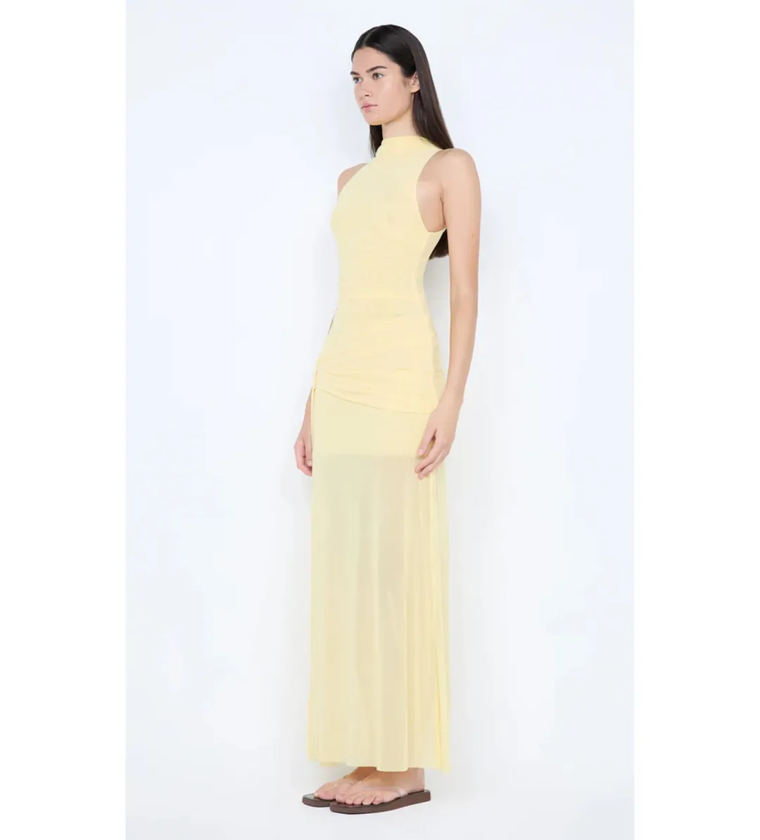Bec & Bridge Blaine Drape Maxi Dress Butter Size 8 for rent on The Volte - main image