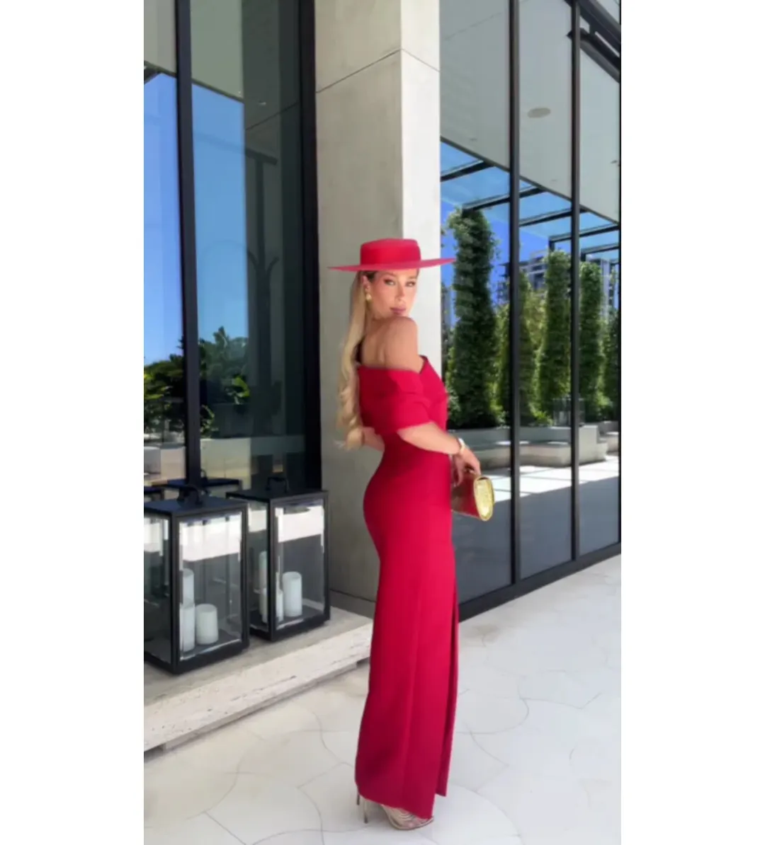 Eliya the Label Eleisha Maxi Dress Red Size 12 for rent on The Volte - main image
