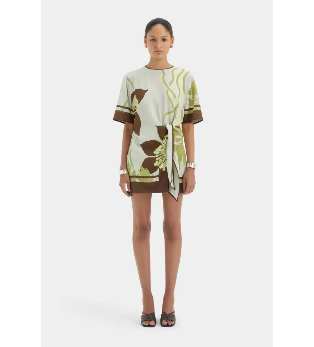 Sir The Label Amaia Mini Dress in Floral Vine Size AU10 for rent on The Volte - main image