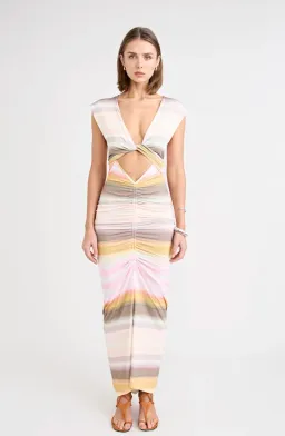 Elara Dress Peach - Pfeiffer - XS for rent on The Volte - image 3