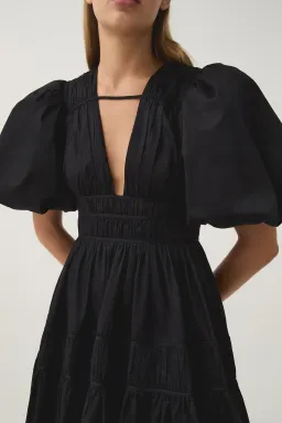 Aje Fallingwater Midi Dress Black Size 8  for rent on The Volte - image 7