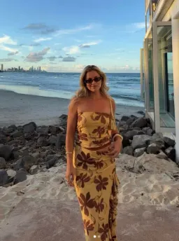 Benni Bindi Maxi Dress In Butter Floral Size 8 for rent on The Volte - image 1