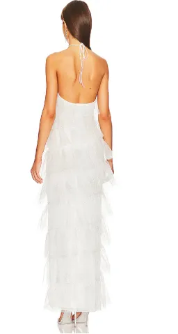 The Bar Henri Gown in Blanc Sparkle Size 8 for rent on The Volte - image 2
