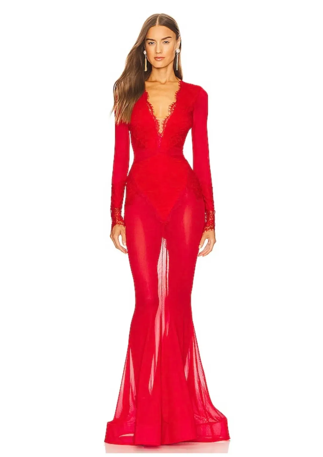 x REVOLVE Martin Gown in Red Michael Costello for rent on The Volte - main image
