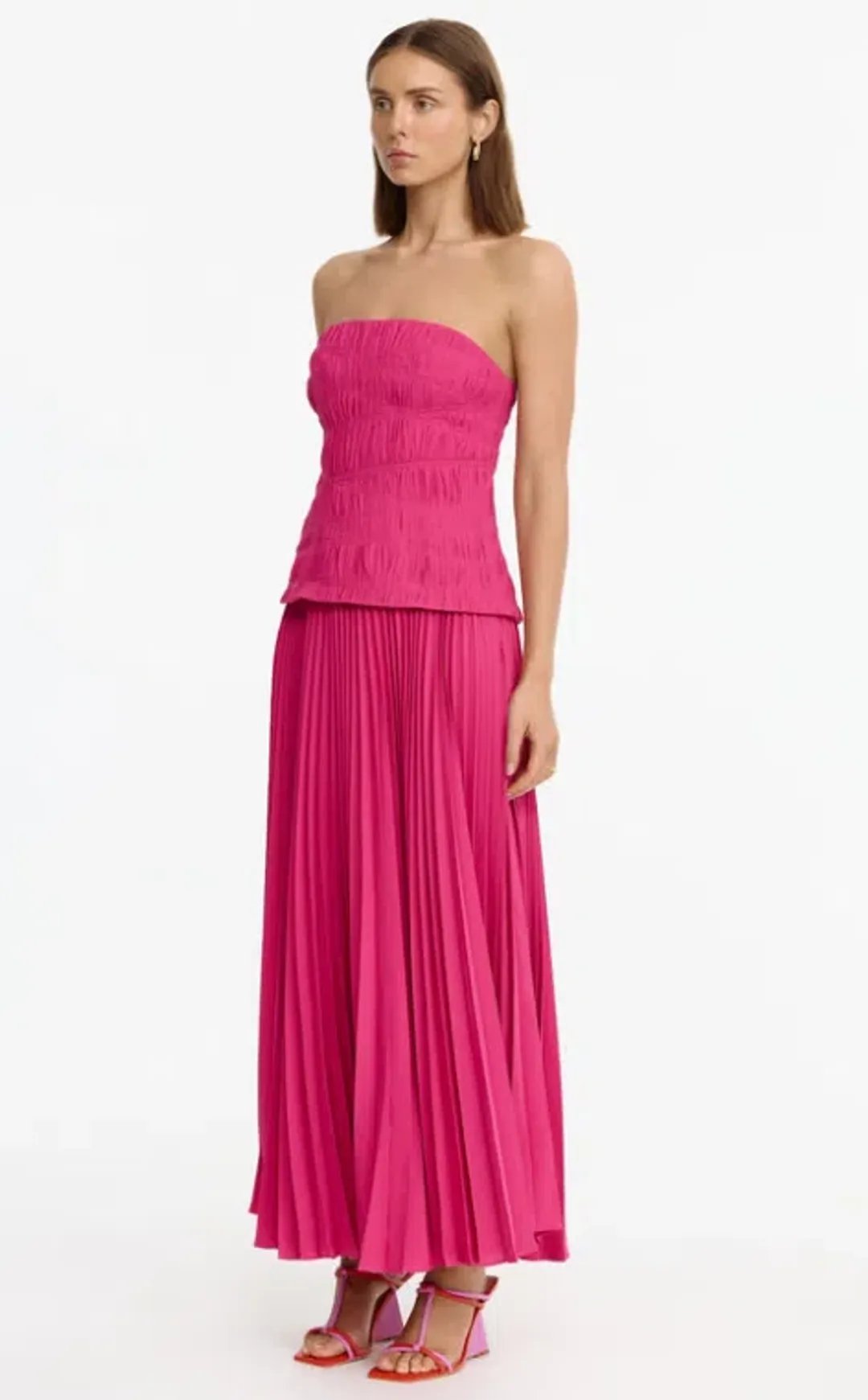 Acler Rockland Midi Dress Pink - 10 for rent on The Volte - main image