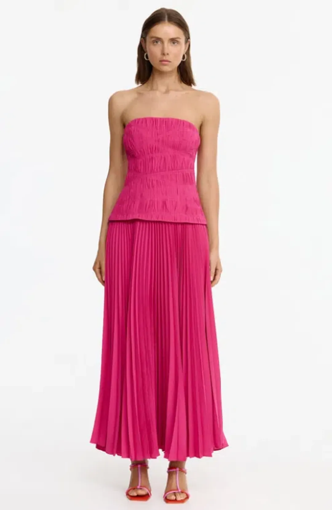 Acler Rockland Midi Dress Pink - 10 for rent on The Volte - main image