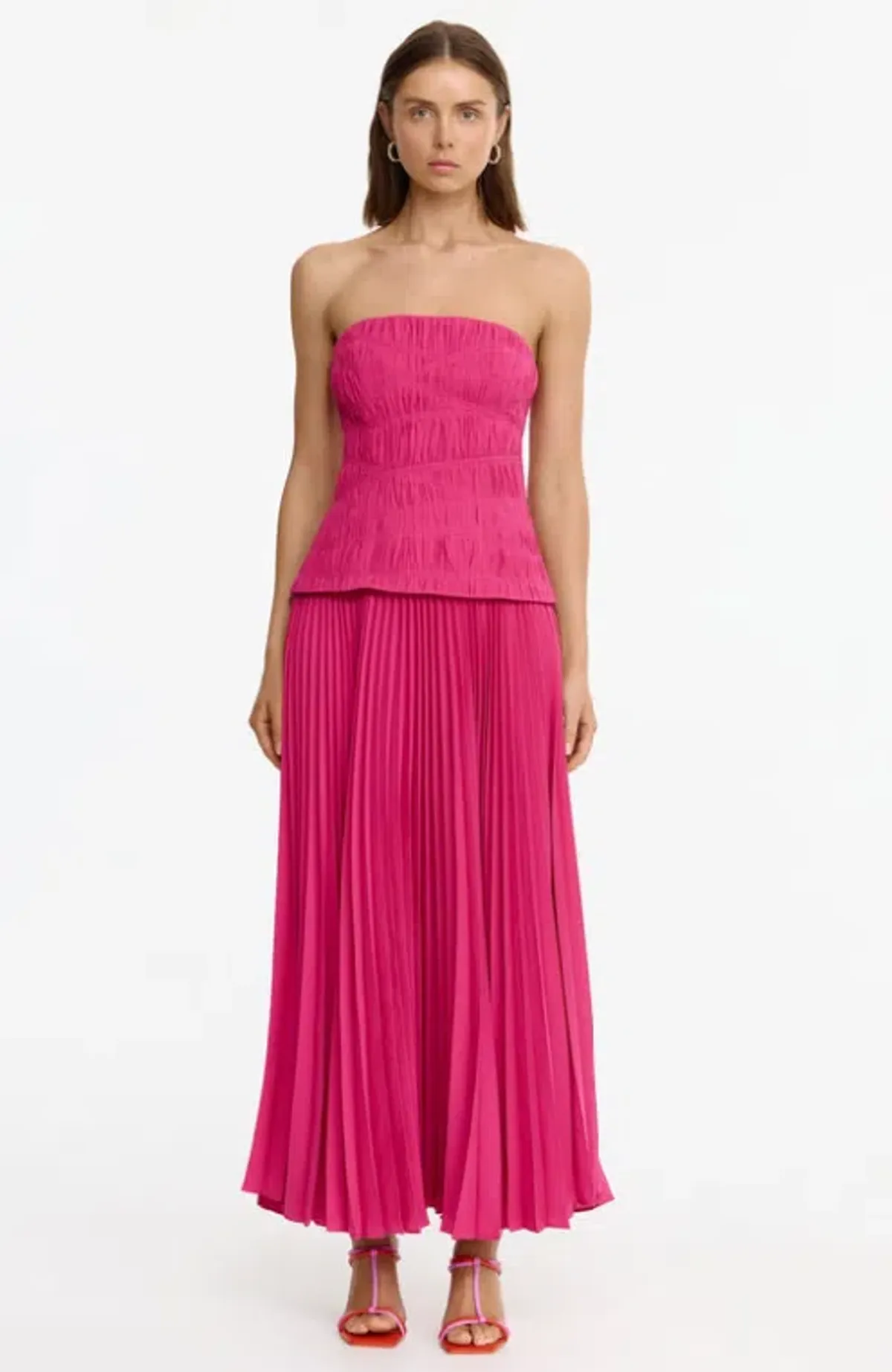 Acler Rockland Midi Dress Pink - 10 for rent on The Volte - main image