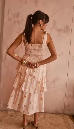 Castille Midi Rosalia Dress Blush size 12-14 for rent on The Volte - image 3