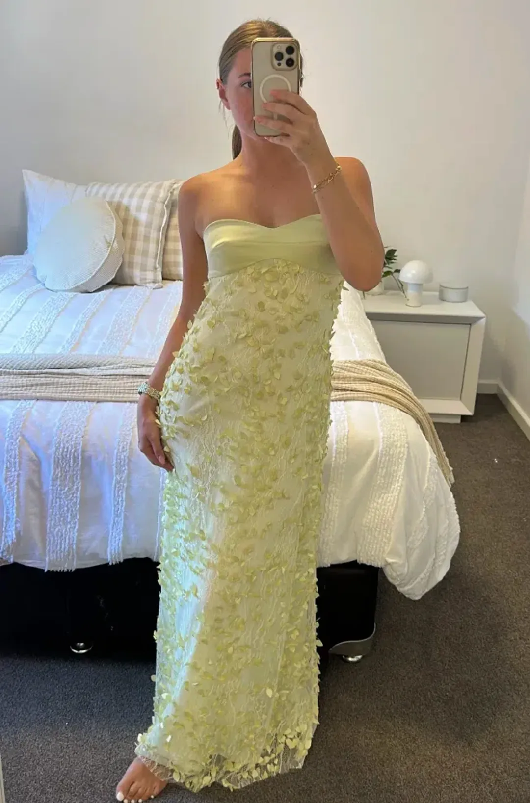 ENCHANTMENT BALCONETTE DRESS | LIMONCELLO - SIZE 8 for rent on The Volte - main image