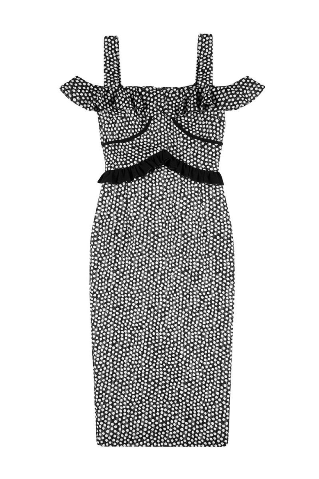 By Johnny Amaya Tiered Midi Dress Print Size 8 for rent on The Volte - main image