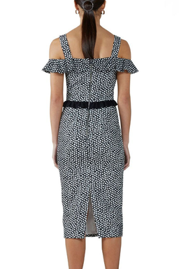 By Johnny Amaya Tiered Midi Dress Print Size 8 for rent on The Volte - image 2