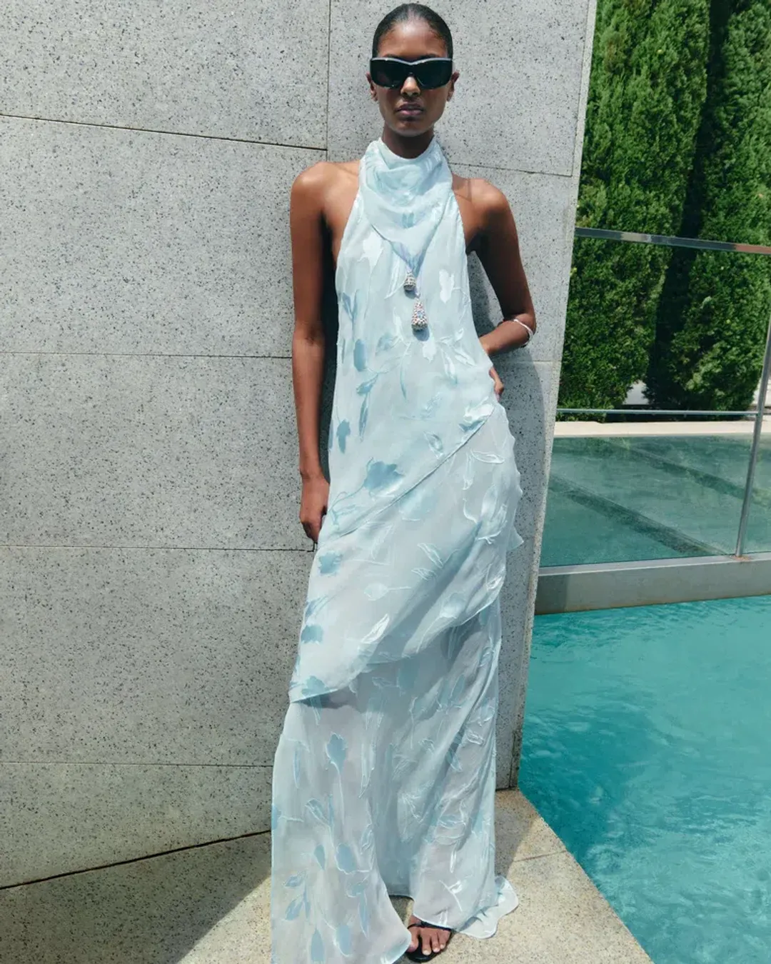 Rat and Boa Julietta Blue Maxi Gown in S/8 AU for rent on The Volte - main image