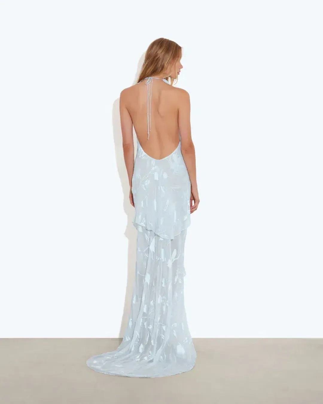 Rat and Boa Julietta Blue Maxi Gown in S/8 AU for rent on The Volte - main image