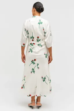 Oroton Rosebud Tie Neck Silk Dress Size 12 for rent on The Volte - image 6