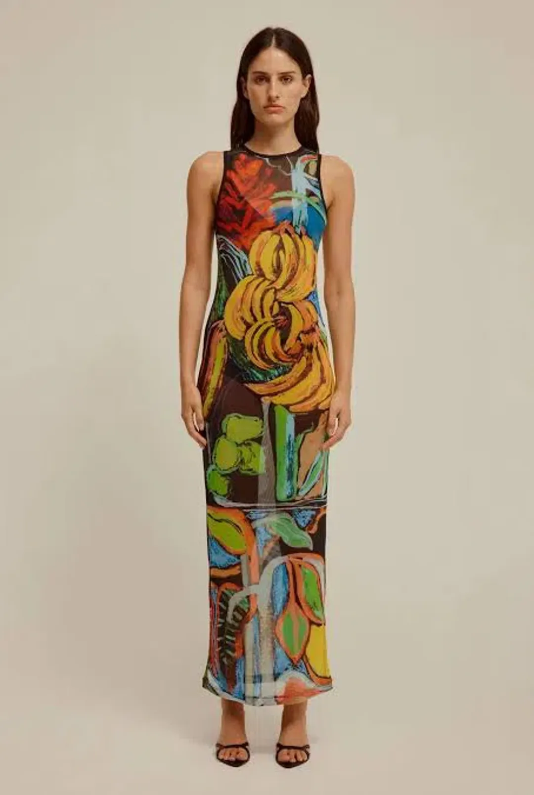 Venroy Mesh Tank Dress Jamaica Print Size 8 S Small for rent on The Volte - main image