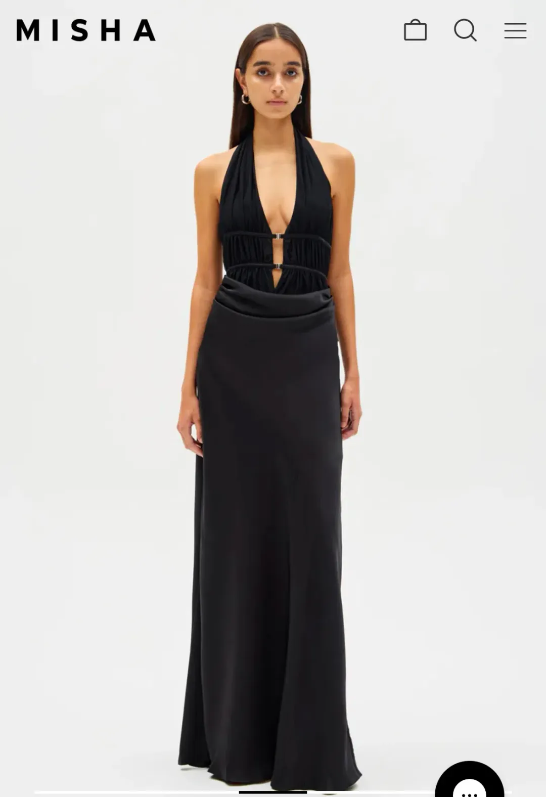 MISHA CELINE SATIN MAXI DRESS for rent on The Volte - main image