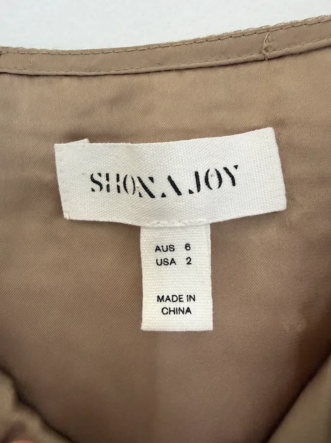 Shona Joy Bria Mini Dress in Gold for rent on The Volte - main image