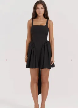 House of CB Black Bow Mini Dress size 8 for rent on The Volte - image 3