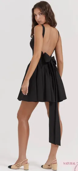 House of CB Black Bow Mini Dress size 8 for rent on The Volte - image 1