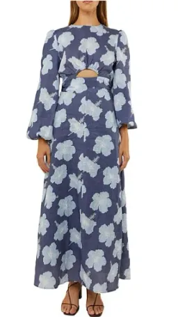 Palm Noosa Magnolia Dress in Blue Hibiscus for rent on The Volte - image 2