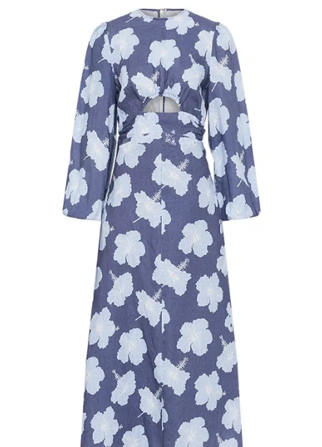 Palm Noosa Magnolia Dress in Blue Hibiscus for rent on The Volte - main image