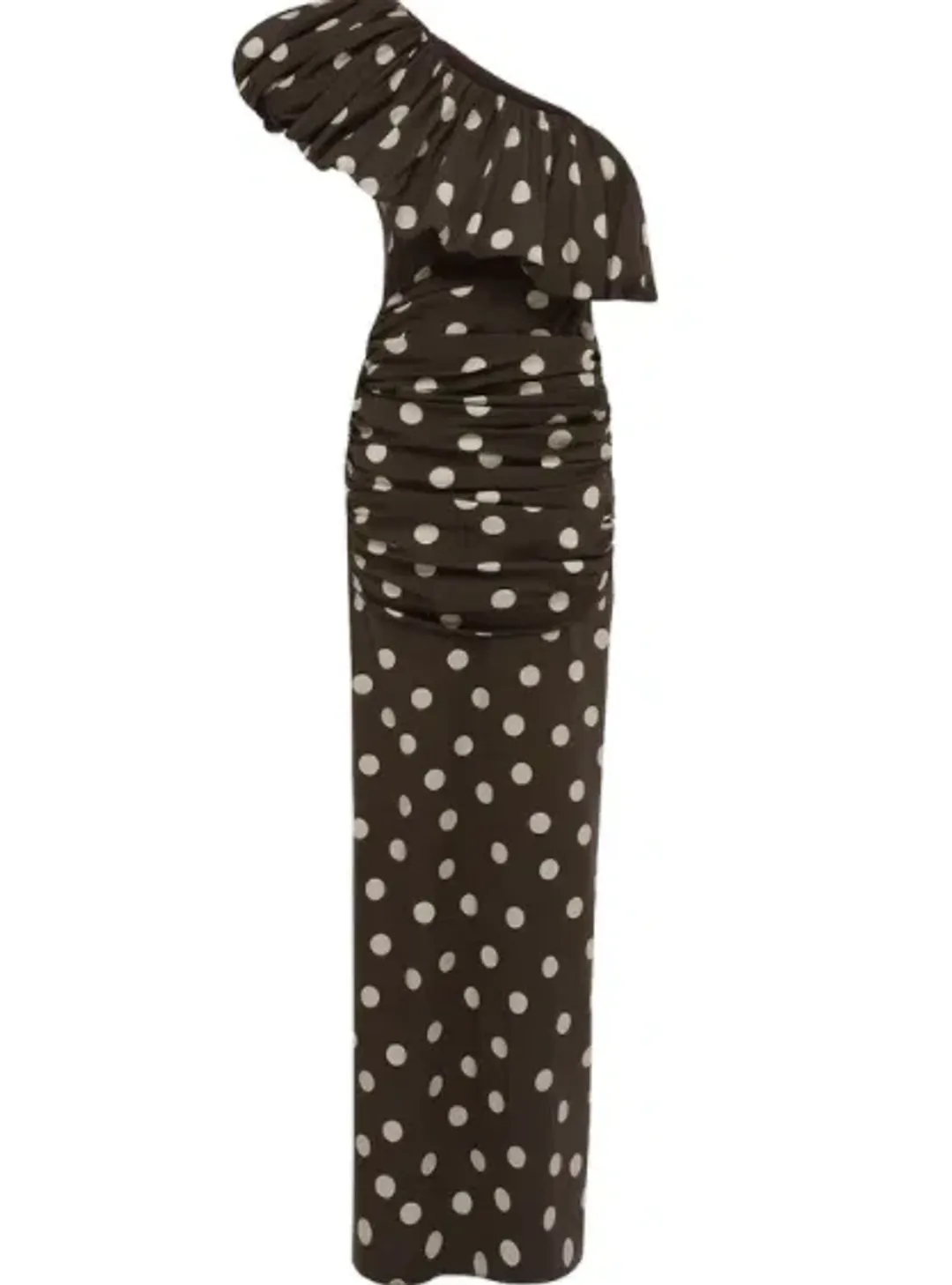 By Nicola Maya Maxi Dress In Chocolate Polka for rent on The Volte - main image