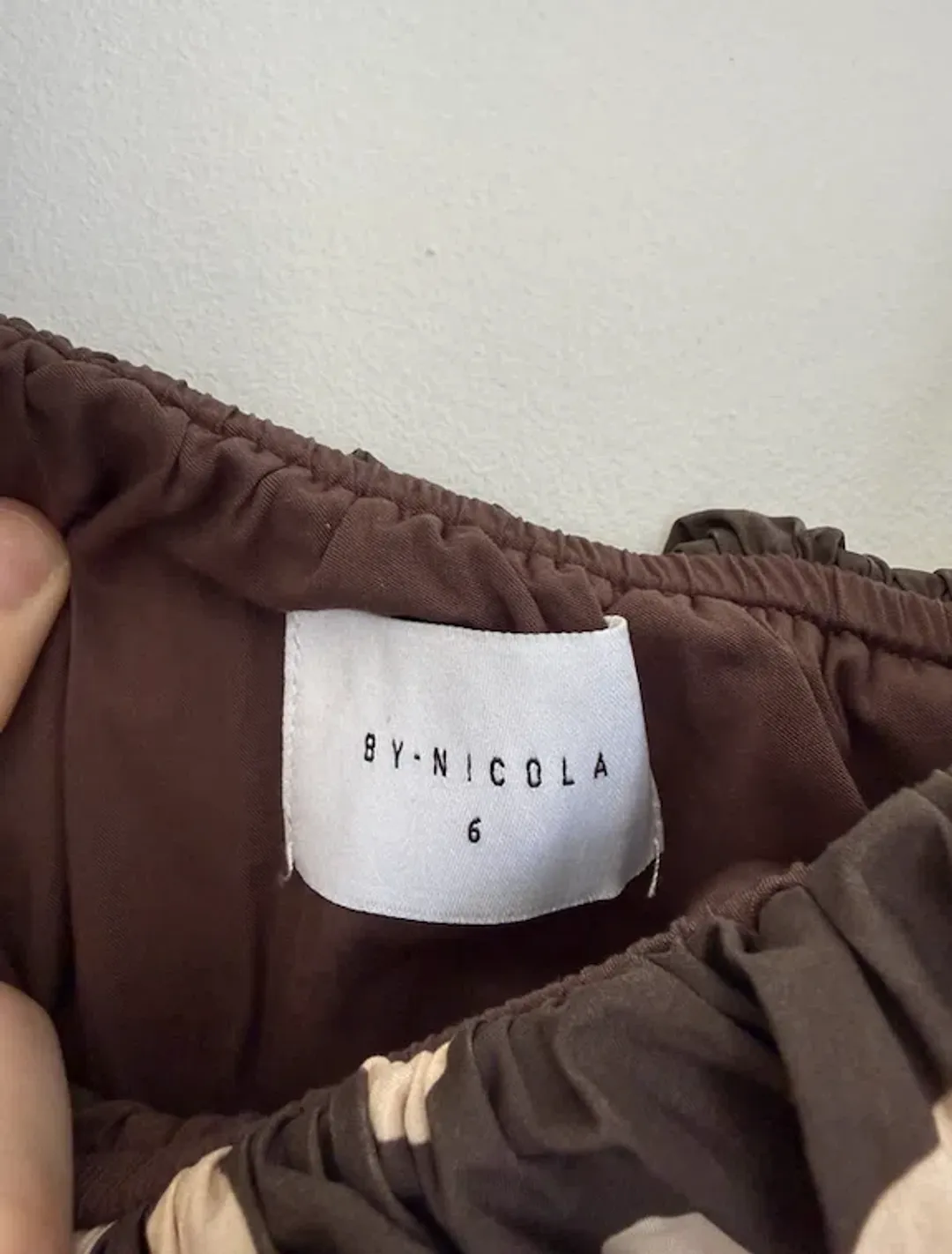 By Nicola Maya Maxi Dress In Chocolate Polka for rent on The Volte - main image