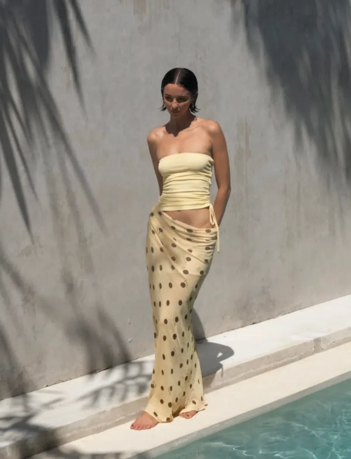 Benni Roscoe Maxi Dress Butter Spot for rent on The Volte - main image