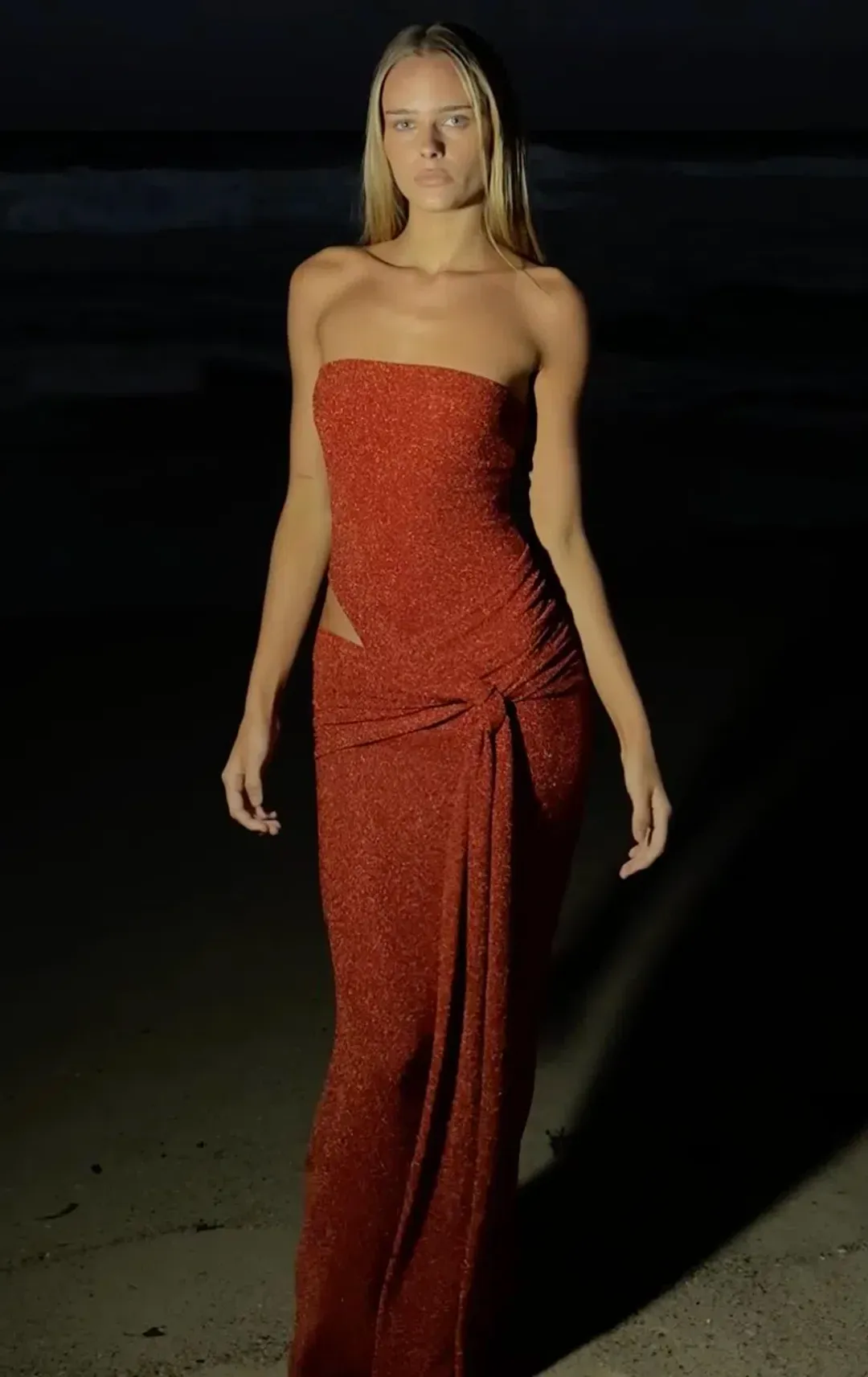 Elaai Monaco Dress Burnt Orange for rent on The Volte - main image