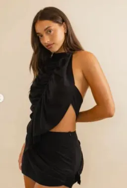 KOSTER KULTURE BOBBIES MINI SKIRT & TOP BLACK for rent on The Volte - image 2