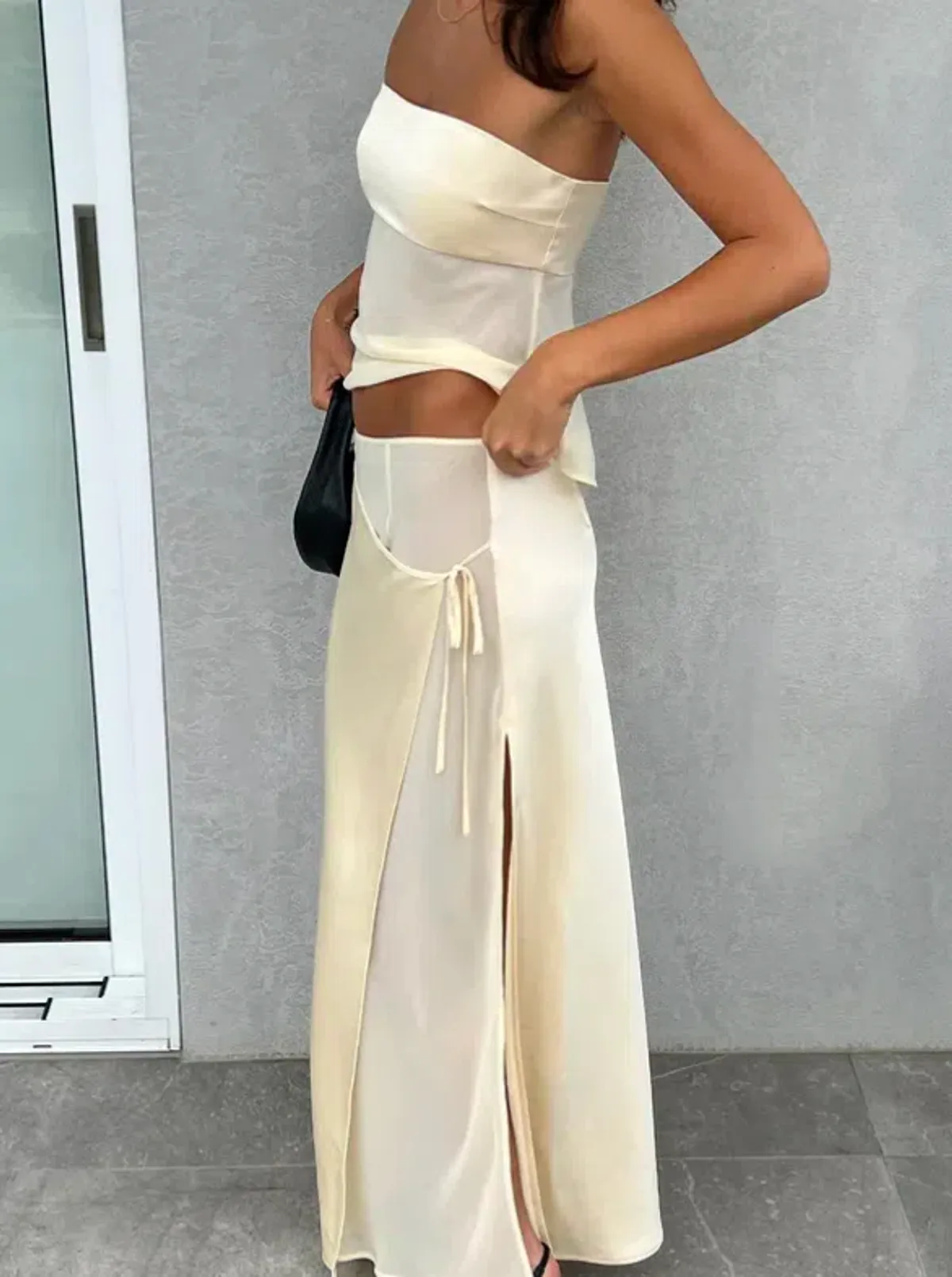 Ownley Ricky Top Patrice Skirt Buttercream for rent on The Volte - main image