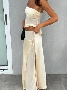 Ownley Ricky Top Patrice Skirt Buttercream for rent on The Volte - image 1