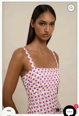 BY JOHNNY. Zinnia Geo Bias Midi Dress for rent on The Volte - image 3