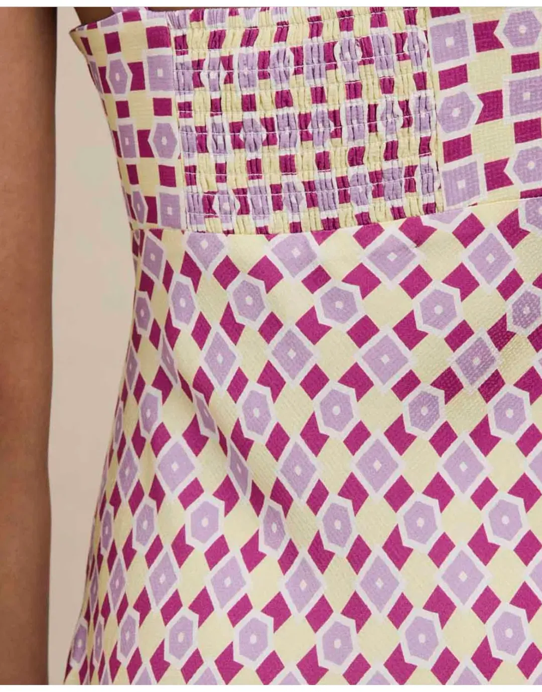 BY JOHNNY. Zinnia Geo Bias Midi Dress for rent on The Volte - main image